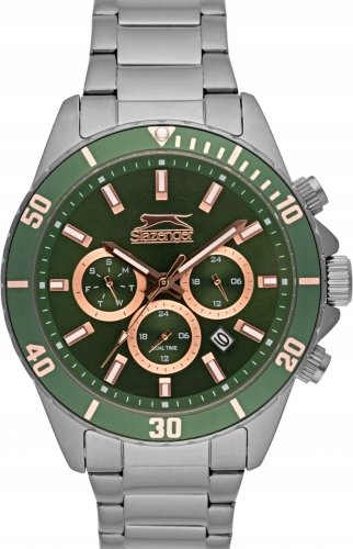 Zegarek męski SLAZENGER SL.09.2091.2.03 zielony fashion na prezent