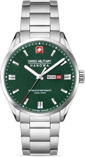 Zegarek męski SWISS MILITARY SMWGH0001603 zielony klasyczny do pływania