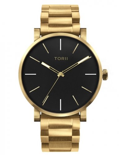 Zegarek męski TORII G45GB.BG złoty klasyczny do pływania