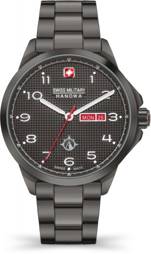 Zegarek męski SWISS MILITARY SMWGH2100341 grafitowy klasyczny do pływania