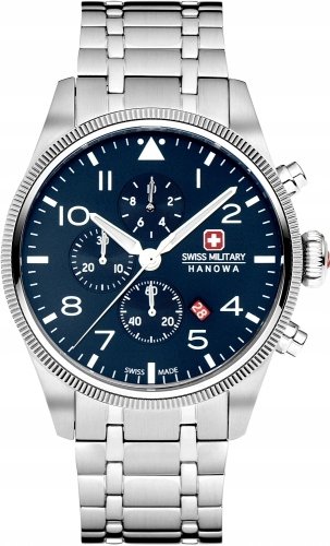 Zegarek męski SWISS MILITARY SMWGI0000403 granatowy klasyczny do pływania
