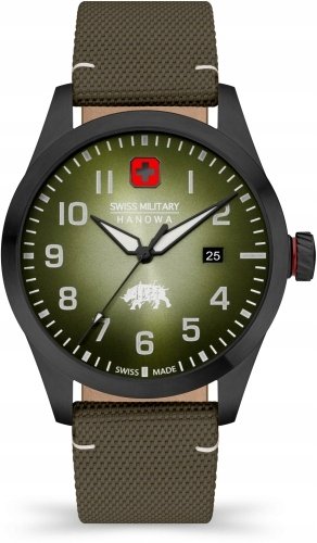 Zegarek męski SWISS MILITARY SMWGN2102330 zielony klasyczny do pływania