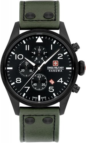 Zegarek męski SWISS MILITARY SMWGC0000430 zielony klasyczny