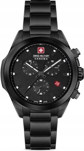 Zegarek męski SWISS MILITARY SMWGI0001930 czarny sportowy do pływania