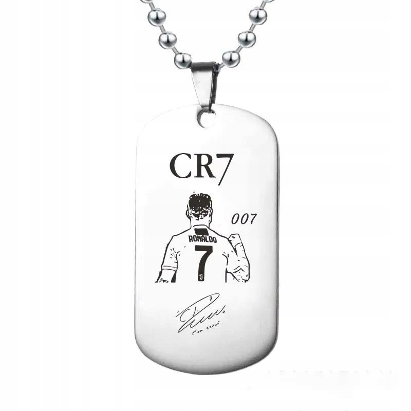 Naszyjnik wisiorek Crisitano Ronaldo CR7 autograf prezent