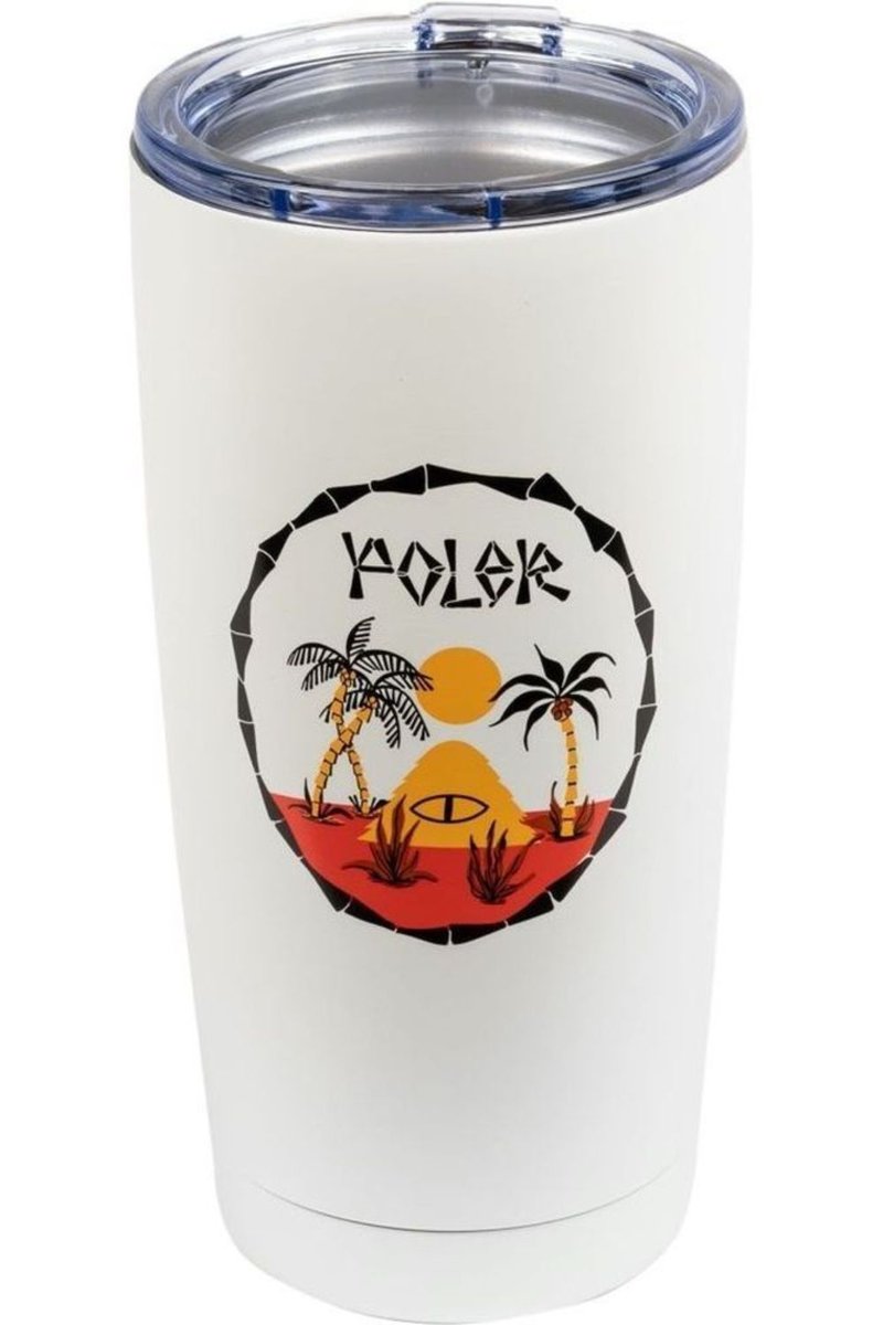 Kubek termiczny Poler Stainless Steel Tumbler biały 590 ml
