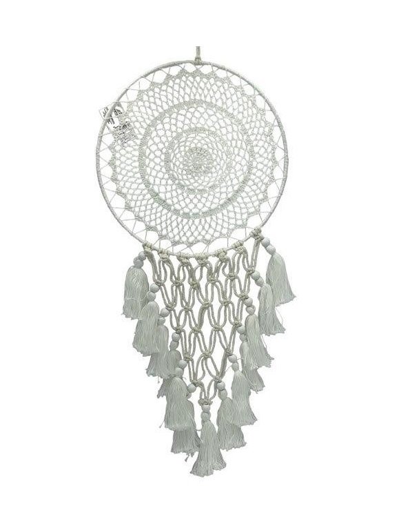 Zawieszka boho dekoracja na ścianę 30x82 Łapacz snów dreamcatcher