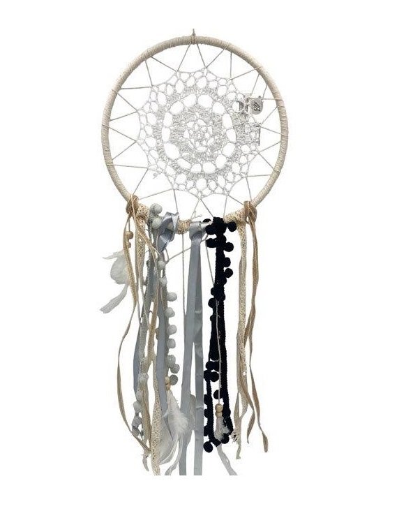 Zawieszka boho dekoracja na ścianę 20x55 Łapacz snów dreamcatcher