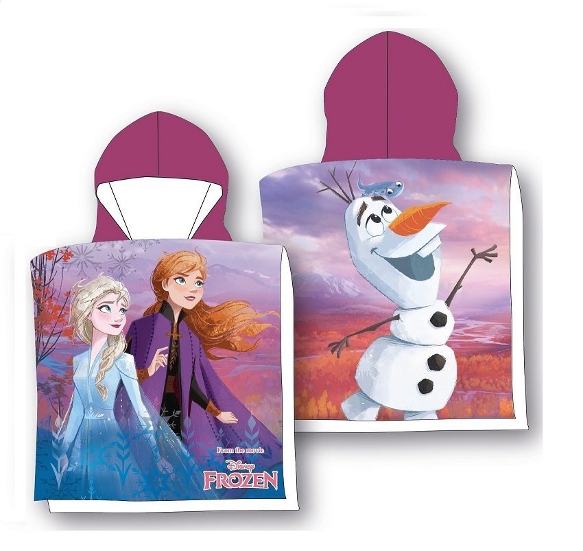 Ręcznik plażowy dziecięcy poncho 55x110 poncho Frozen Kraina Lodu