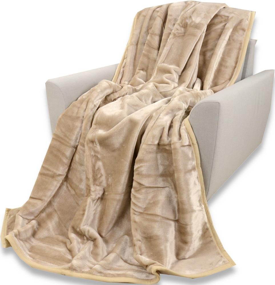 Koc Jednokolorowy Gładki Elway 03-51 - Jasno Beżowy