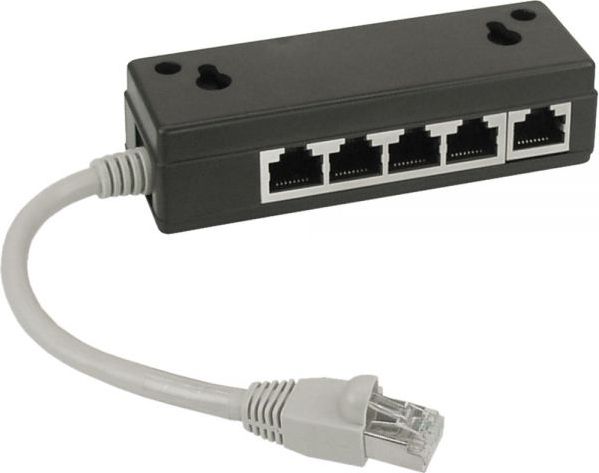 InLine ISDN Splitter 5x RJ45 żeński 15cm Kabel z terminal resistors - 699