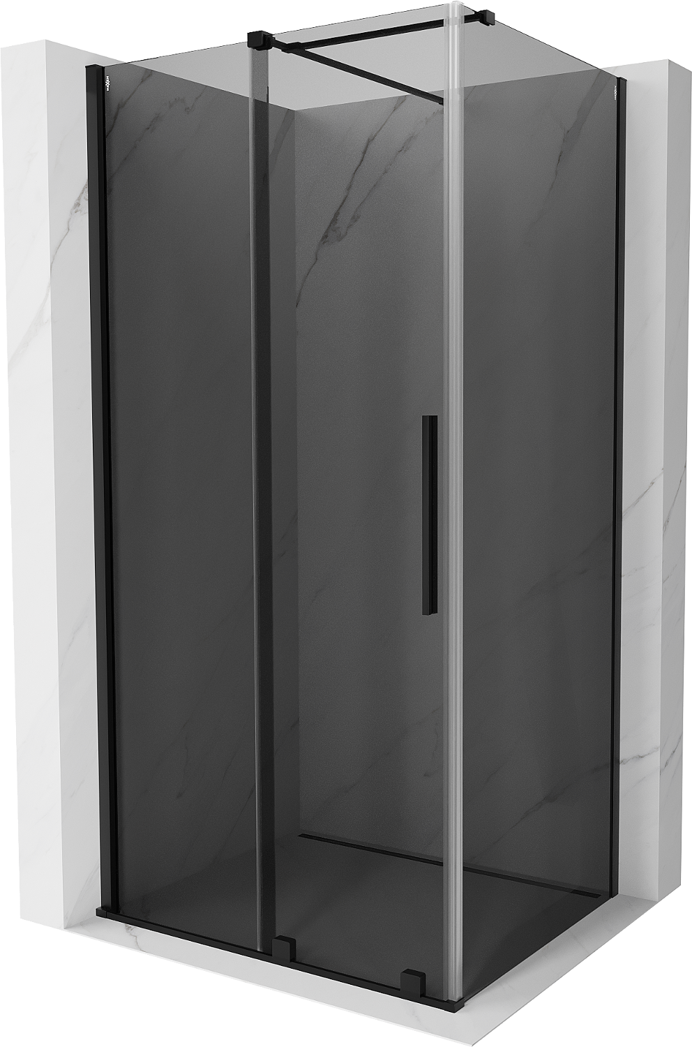Mexen Velar kabina prysznicowa rozsuwana 130x90 cm, grafit, czarna - 871-130-090-41-70