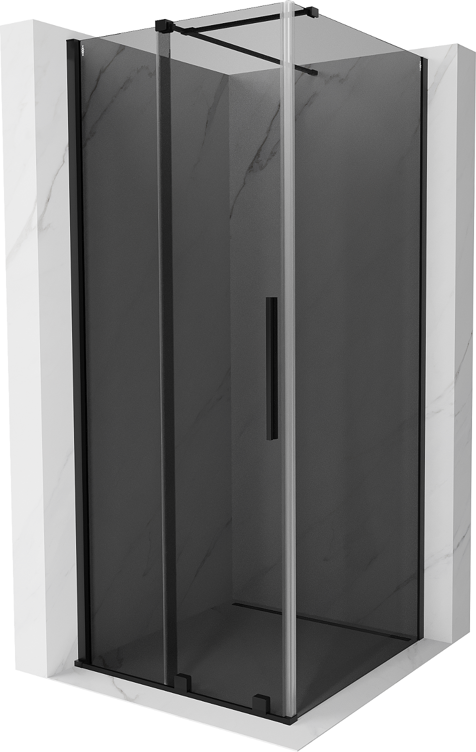 Mexen Velar kabina prysznicowa rozsuwana 90x90 cm, grafit, czarna - 871-090-090-41-70