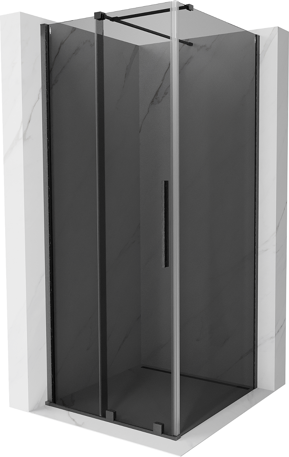 Mexen Velar kabina prysznicowa rozsuwana 90x90 cm, grafit, gun gray szczotkowany - 871-090-090-41-66