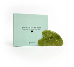Kamień Gua Sha Jadeitowa płytka do masażu Acus Med - serce - zielony