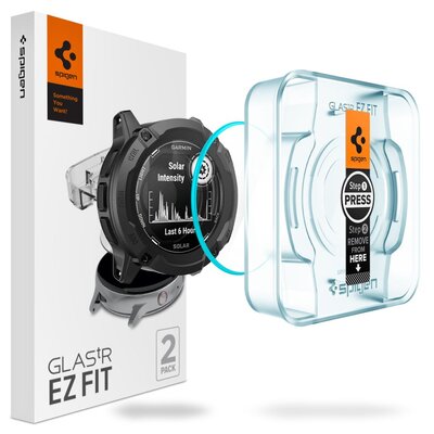Spigen Szkło do etui + Aplikator Glas.tr EZ Fit 2-Pack do Garmin Instinct 2X Solar