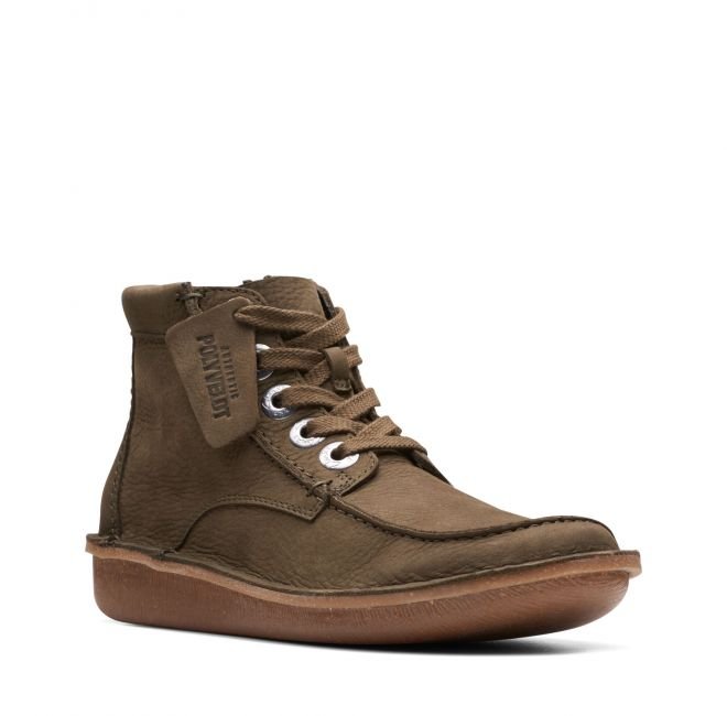 Clarks Funny Cedar [dark olive nubuck] - rozmiar 40