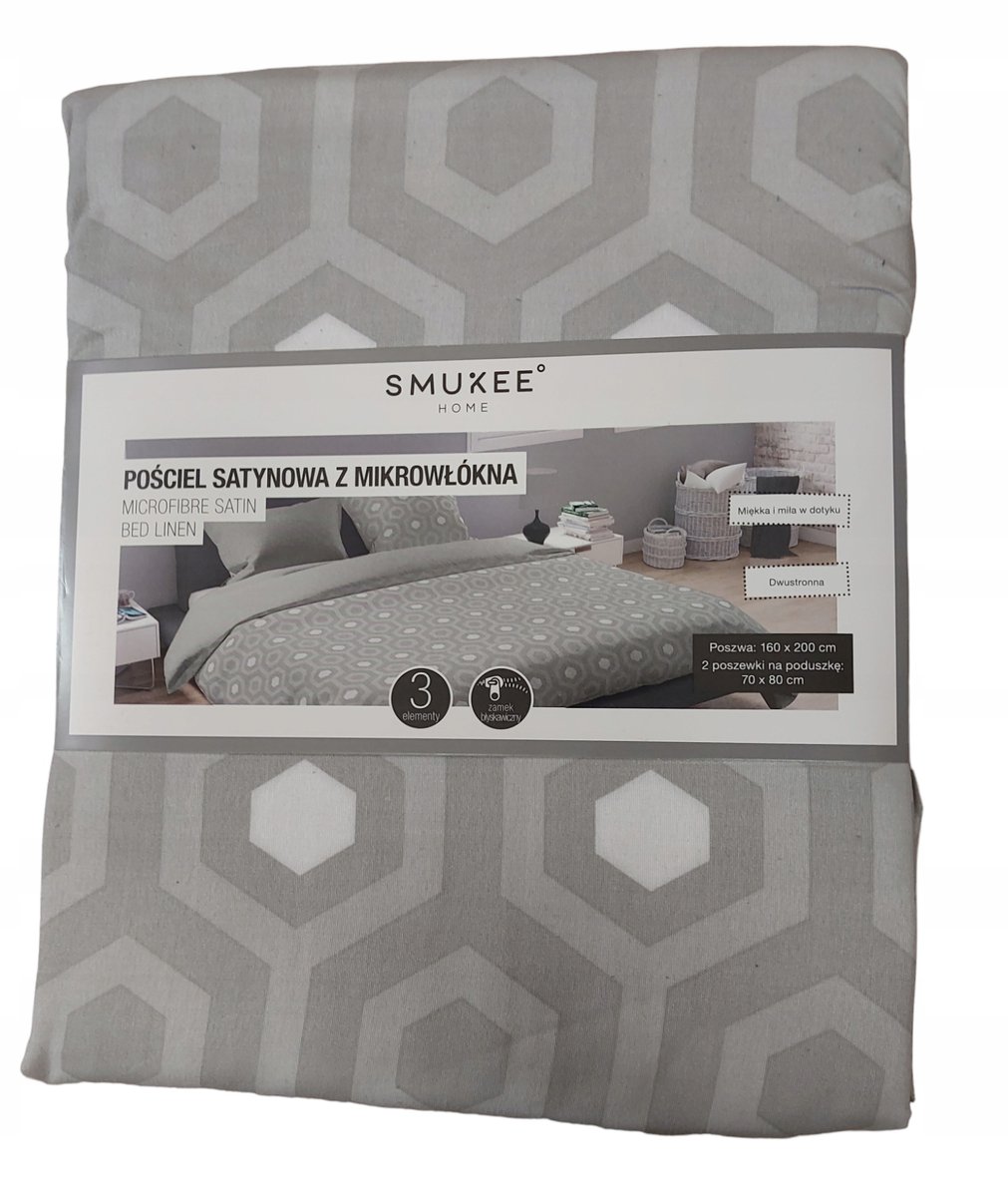 Komplet pościeli Smukee kołdra 160 x 200cm poduszka 2x 70x80cm POŚCIEL