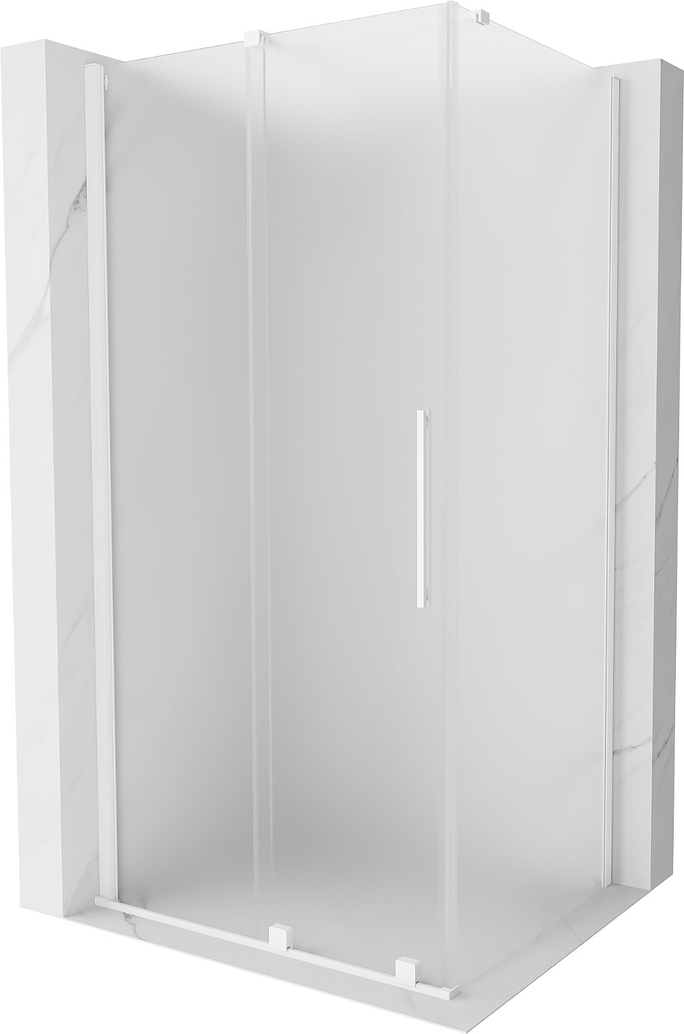 Mexen Velar kabina prysznicowa rozsuwana 140x90 cm, szron, biała - 871-140-090-31-20