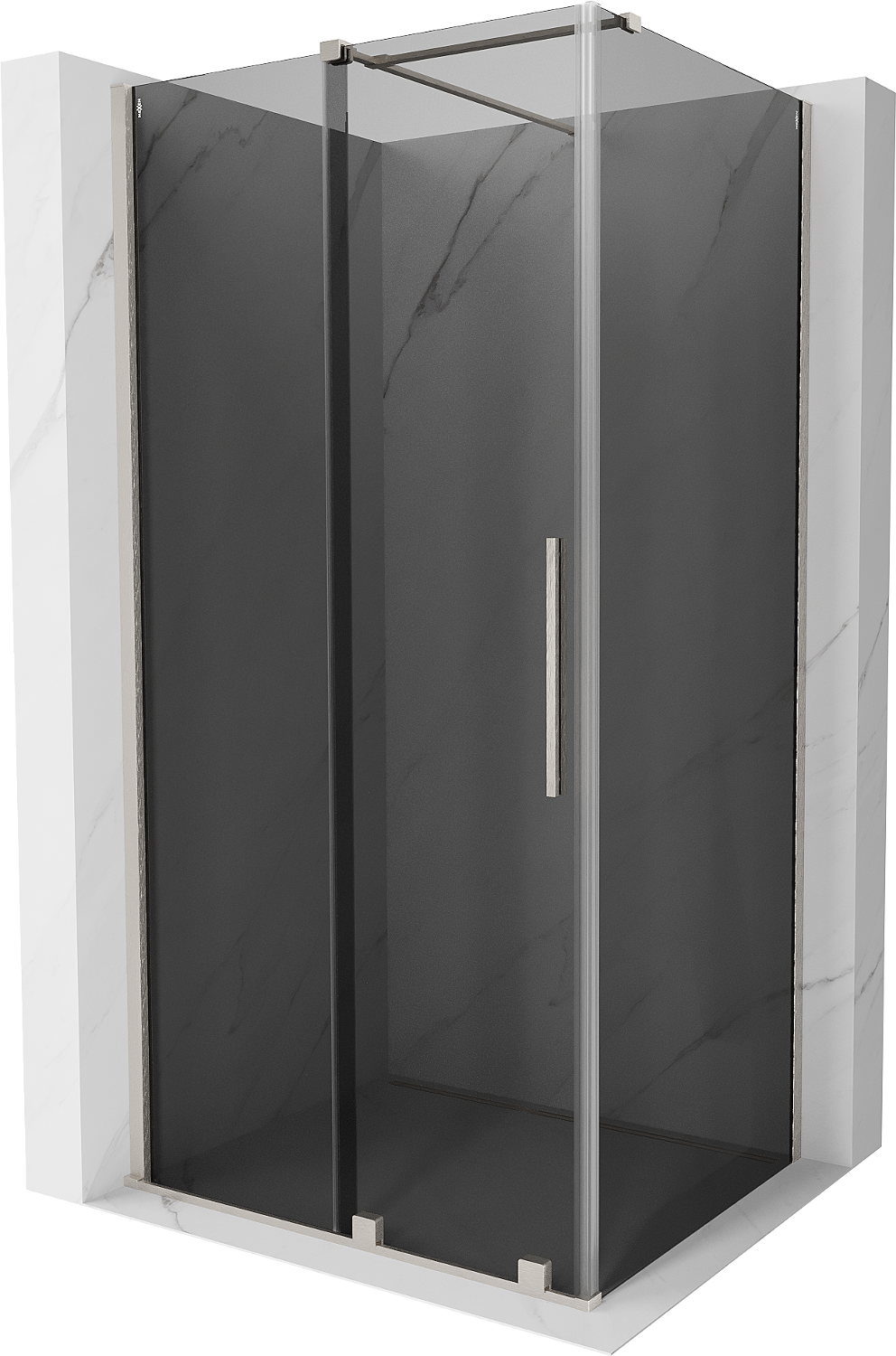 Mexen Velar kabina prysznicowa rozsuwana 90x80 cm, grafit, nikiel szczotkowany - 871-090-080-41-97