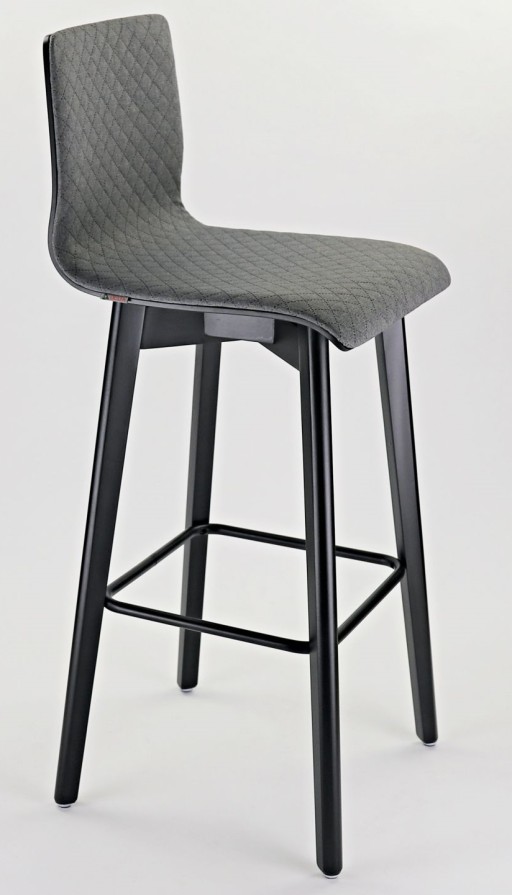 Krzesło barowe Hoker LUKA SOFT W czarno-szary 55, 60, 65, 73 cm