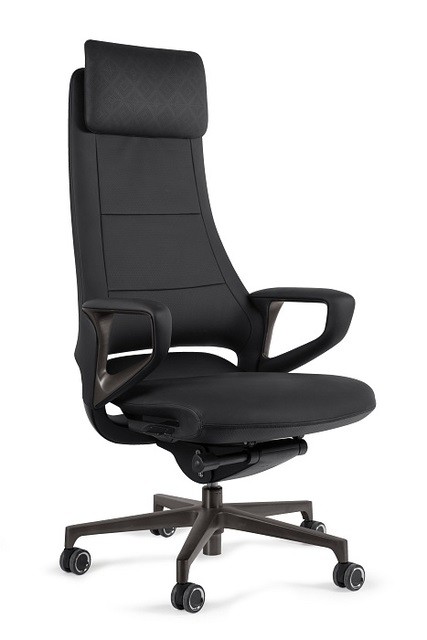 Krzesło biurowe Virgo - PU-4 Eko-Skóra Czarna