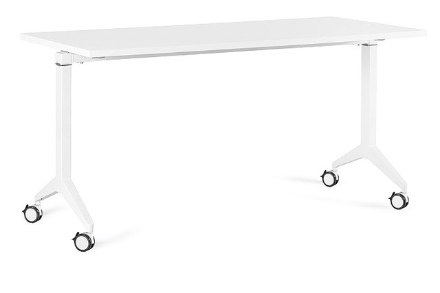 Biurko na kółkach Yumi S - Biały - Stelaż i Blat - 150x70 cm - YZ-02 Biały