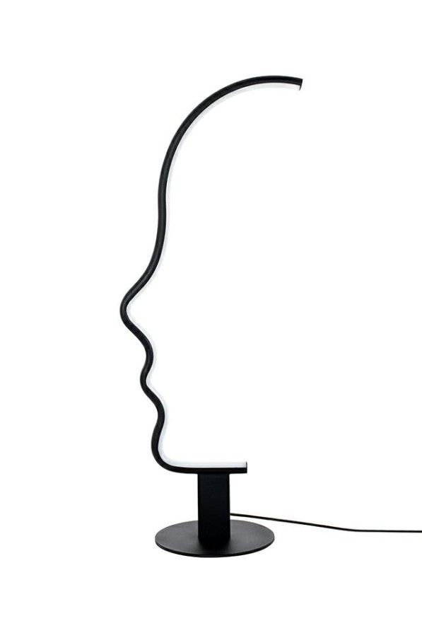 Lampa stołowa FACE TABLE czarna 49 cm