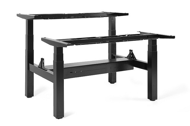 Stelaż do biurka Fighter Double Desk - Stelaż Regulowany W Zakresie 100-180 cm - Czarny