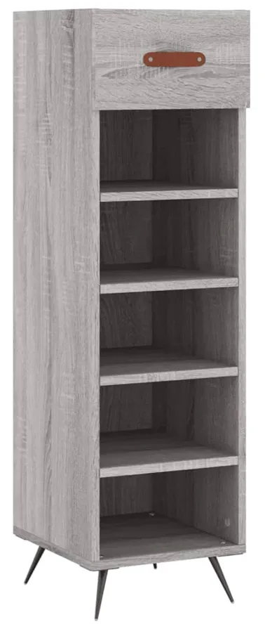 Wąska szafka na nóżkach szary dąb sonoma Z5-B36