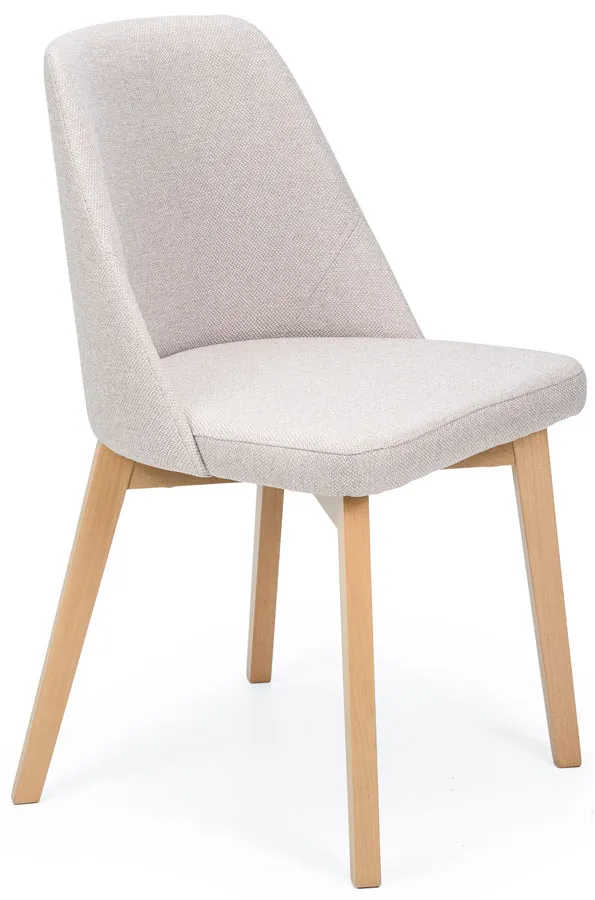 Jasnobeżowe Krzesło Tapicerowane Nowoczesne P1-N88