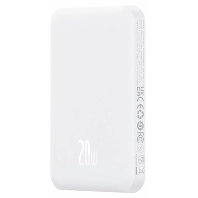 Baseus Magnetyczny mini powerbank 5000mAh 20W biały