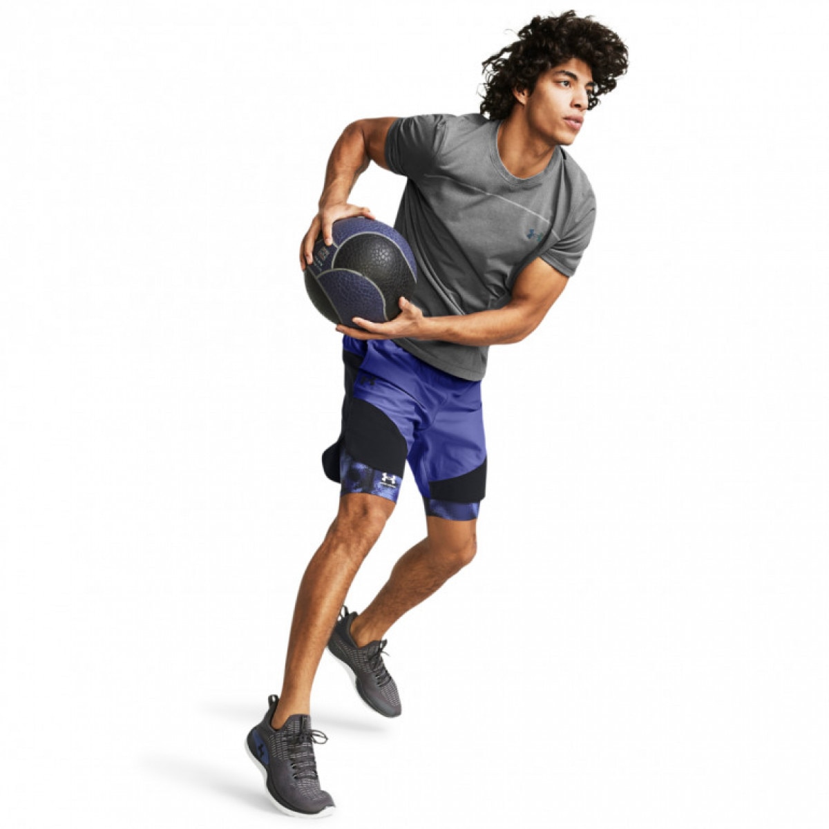 Męskie spodenki treningowe Under Armour UA Vanish Elite Hybrid Short - fioletowe - UNDER ARMOUR
