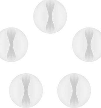Organizer Goobay Uchwyt Biały 5 sztuk 95183