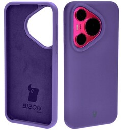 Bizon Silikonowe etui Soft Case do Huawei Pura 70, fioletowe