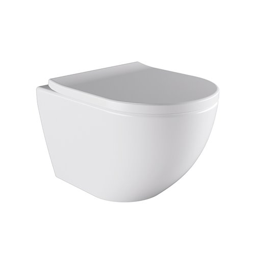 Biała miska wc wisząca Rimless Nero Tornado Hydrosan