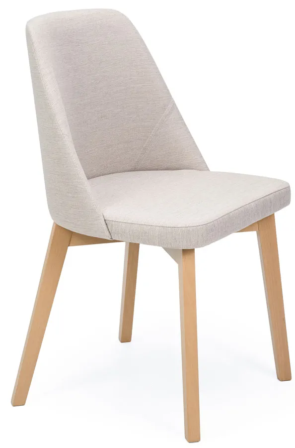 Kremowe krzesło kubełkowe tapicerowane tkaniną D0-P79