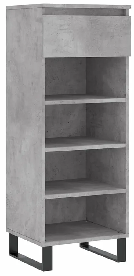 Wysoka komoda na obuwie z szufladą szarość betonu K8-A66