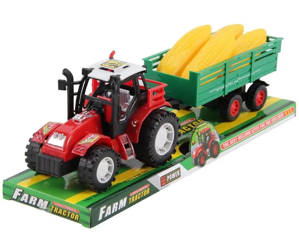 Traktor z przyczepą i kukurydzą - Trifox