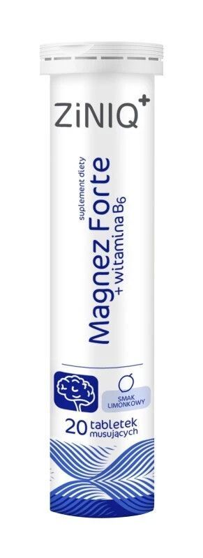 ZiNIQ Magnez Forte + Witamina B6, 20 tabletek musujących