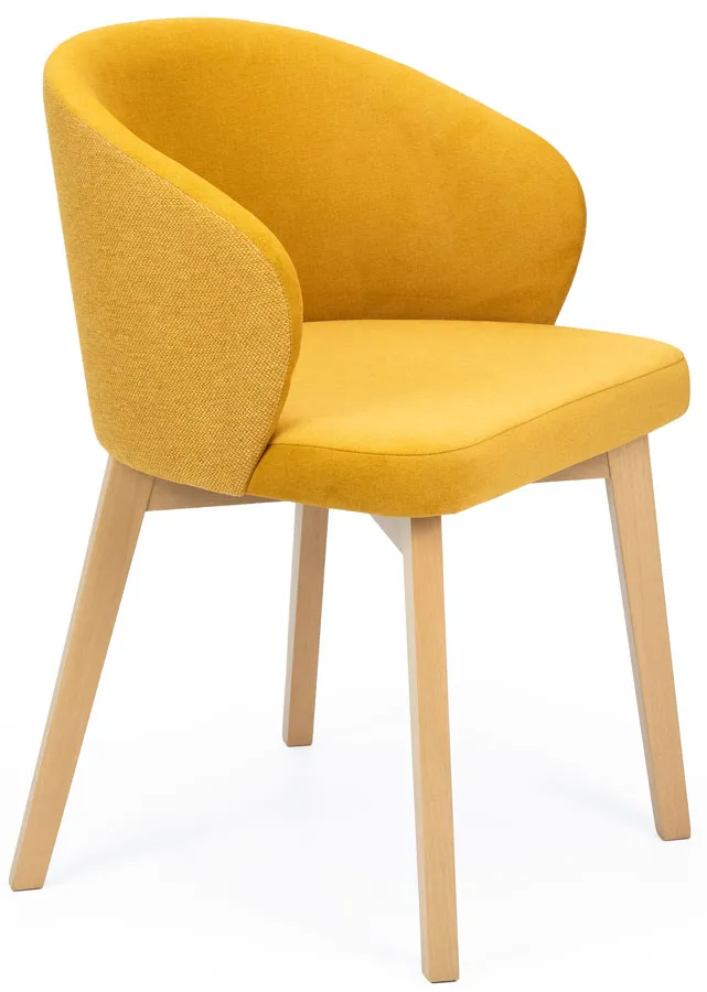 Żółte krzesło drewniane nowoczesne dąb artisan Z9-W45