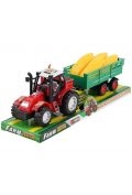 Traktor z przyczepą i kukurydzą Trifox
