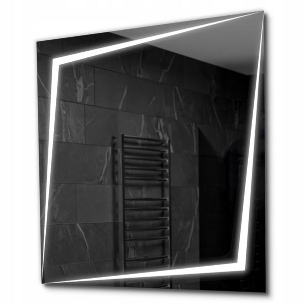 Lustro Łazienkowe Podświetlane LED 90x90 BERLIN