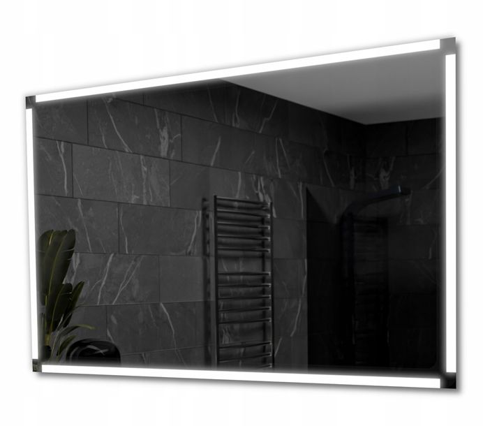 Lustro łazienkowe podświetlane LED 100x80 Ryga