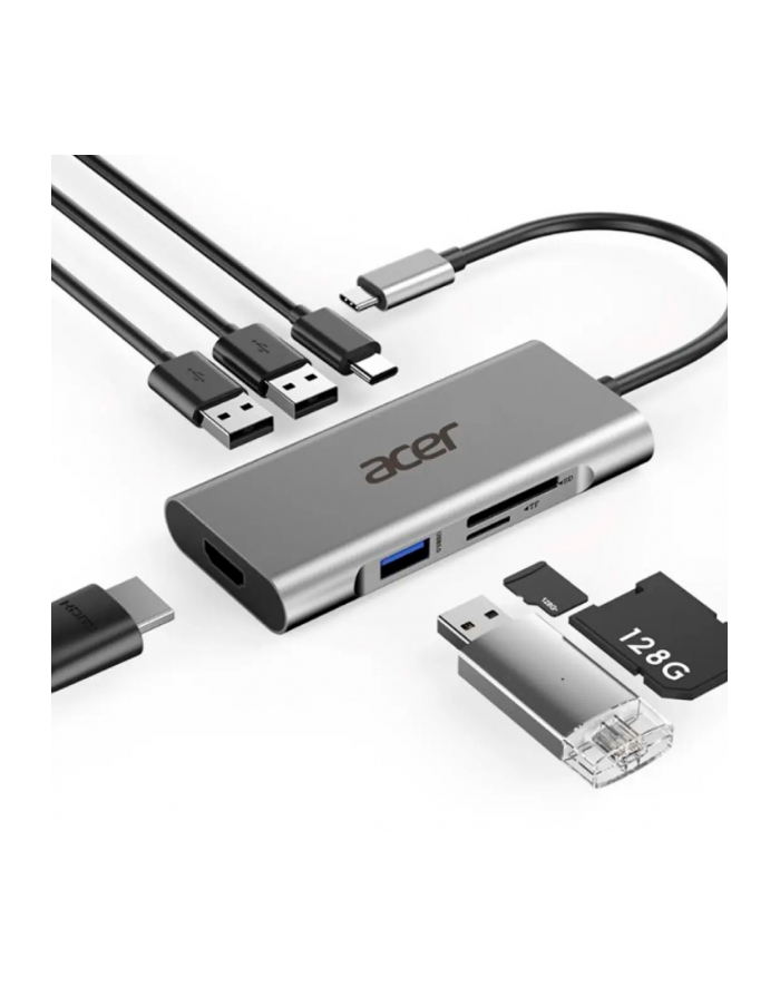 Acer 7-in-1 Mini Dock, docking station silver, USB-A, USB-C GP.DCK11.00N
