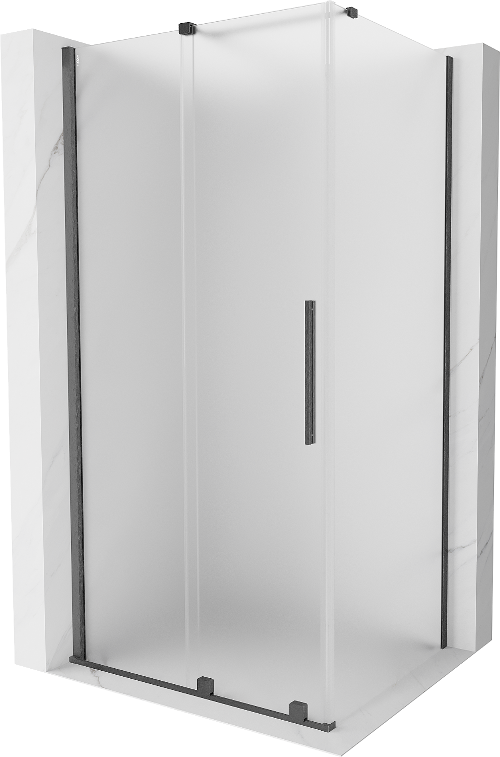 Mexen Velar kabina prysznicowa rozsuwana 110x75 cm, szron, gun gray szczotkowany - 871-110-075-31-66