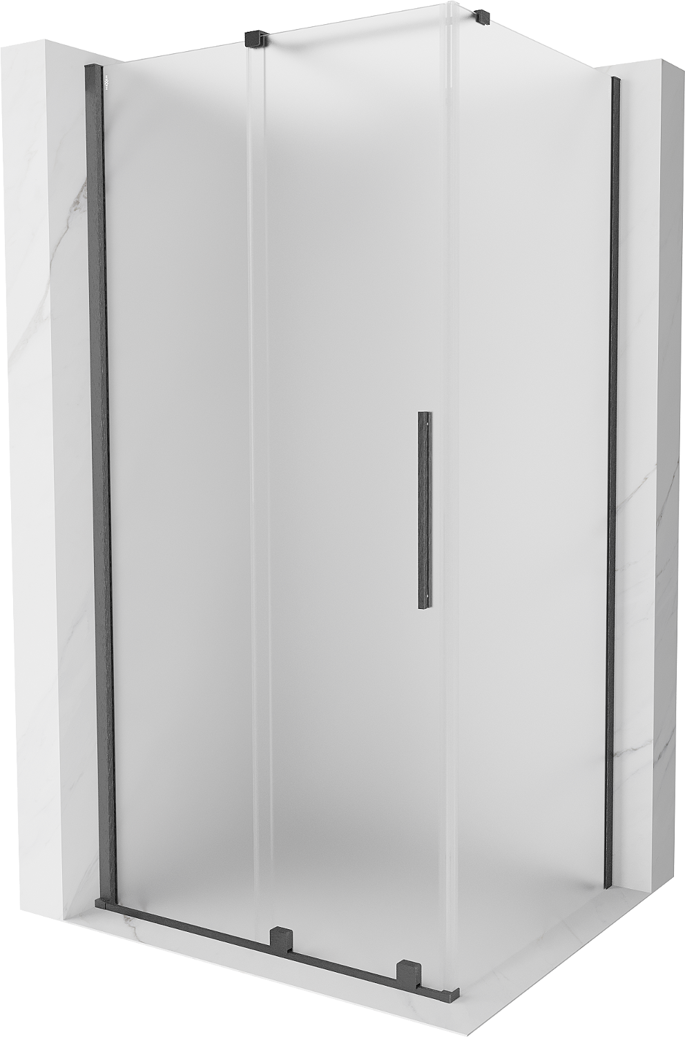 Mexen Velar kabina prysznicowa rozsuwana 120x80 cm, szron, gun gray szczotkowany - 871-120-080-31-66