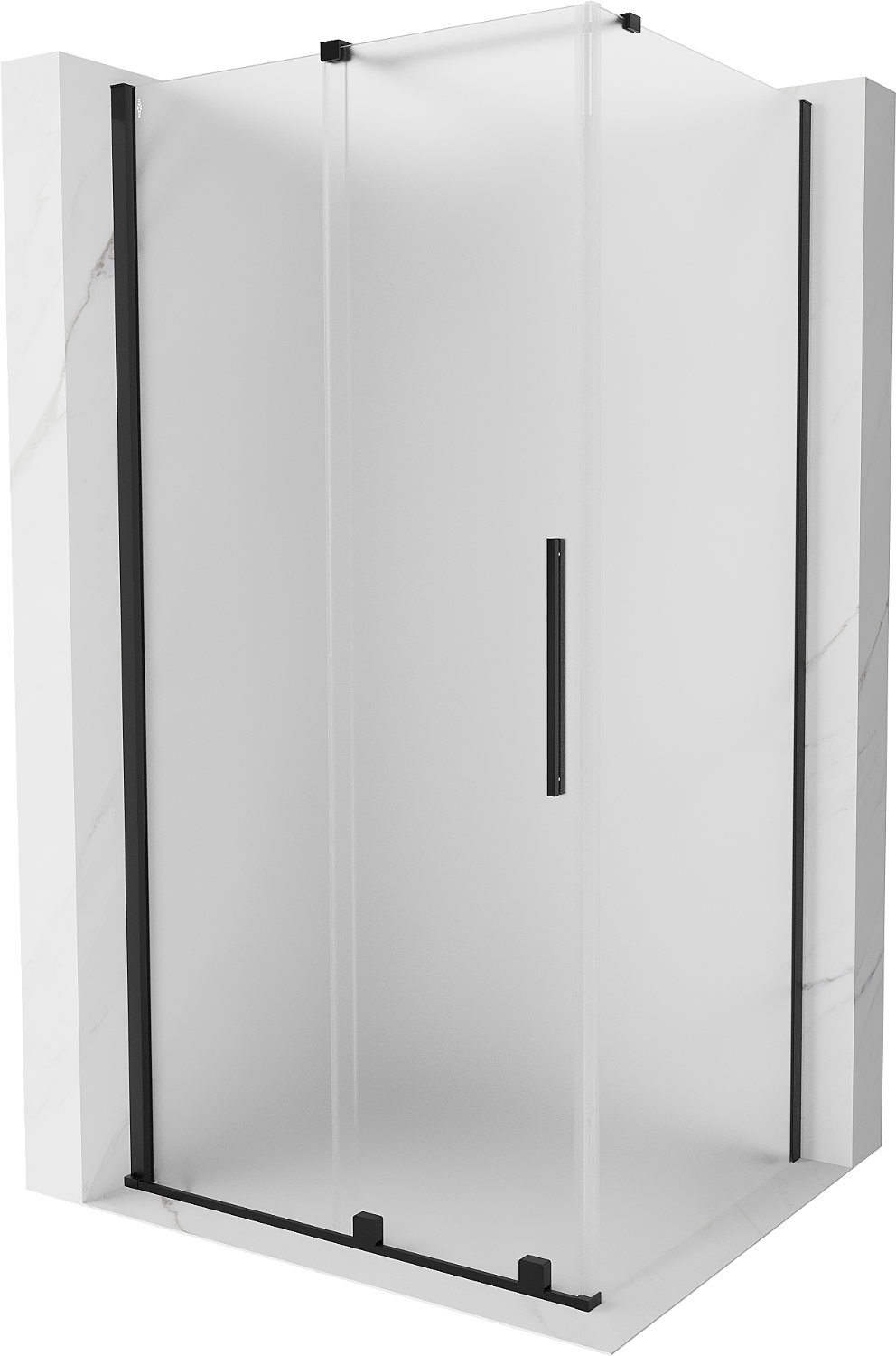 Mexen Velar kabina prysznicowa rozsuwana 140x90 cm, szron, czarna - 871-140-090-31-70