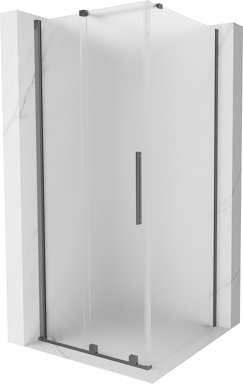 Mexen Velar kabina prysznicowa rozsuwana 90x90 cm, szron, gun metal - 871-090-090-31-95