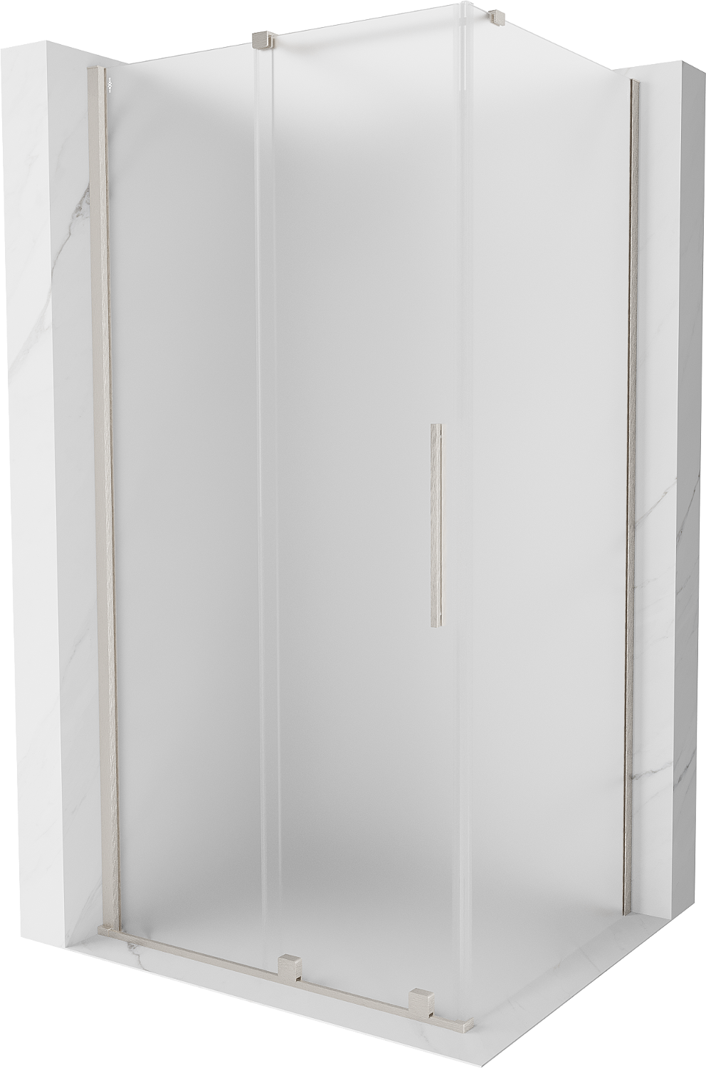 Mexen Velar kabina prysznicowa rozsuwana 120x75 cm, szron, nikiel szczotkowany - 871-120-075-31-97